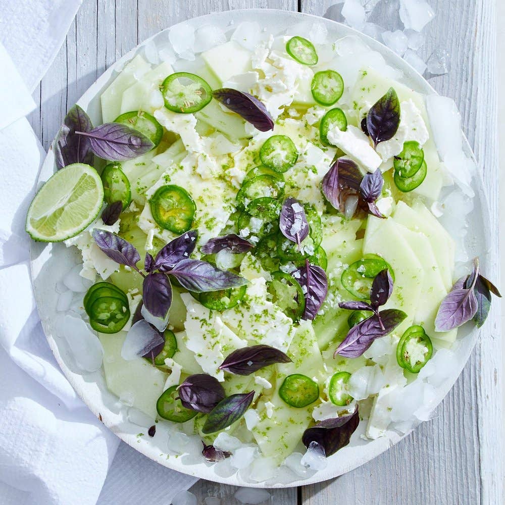 Honeydew lime jalapeno salad